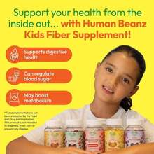 Human Beanz Fiber Jelly Bean Gummies For Kids, Fiber Supplements For Digestive Health, Vegetarian Fiber Gummy 120 Jellybeans - 白色的 - 查看 4