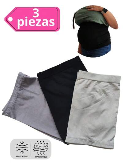 Tripack Banda Para Embarazo Extensión Pantalón Mujer Alta elasticidad  maternidad