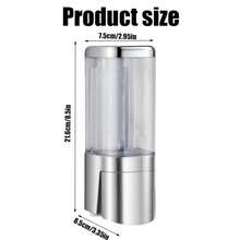 1 dozator de săpun manual, montat pe perete, din plastic, dozator de șampon și balsam fără plumb pentru dușul din baie de hotel - Nu necesită electricitate sau baterii