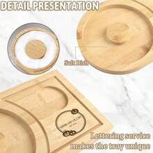 1pc Personalized Salt-Rimmed Bartender Tools, Wooden Cocktail Seasoning Tray-Laser Engraved Name-Suitable For Parties, Bars, Cocktail Receptions - A3-custom Halloween - View 6