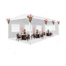 Carpa Toldo Espaciosa 3x9M con Paredes Laterales Extrables, Tienda de Impermeable para Eventos en el Patio y Jardn Blanco - Blanco - Ver 1