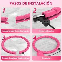 LIKYO Weighted, 32 Nudos Desmontables para Adultos Y Principiantes,Aro de Fitness Infinito Ajustable y Desmontable, 2 en 1 Equipo de Ejercicio de Cintura y Abdominales - 1 - Ver 2