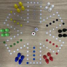 1PC Board Game 6 And 4 Players Gifts Board Game Set Plastic Flying Chess With Rubber Pad Chessboard For Friends Family Game Adults Party Ludo