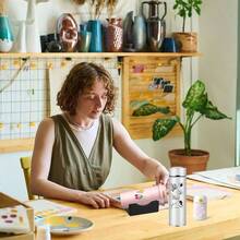 Silicone Cup Cradle With Built - In Slot Crafts Use To Apply Vinyl Decals Tumblers, Small Stand Cup Holder With Felt Squeegee BottlesCyan