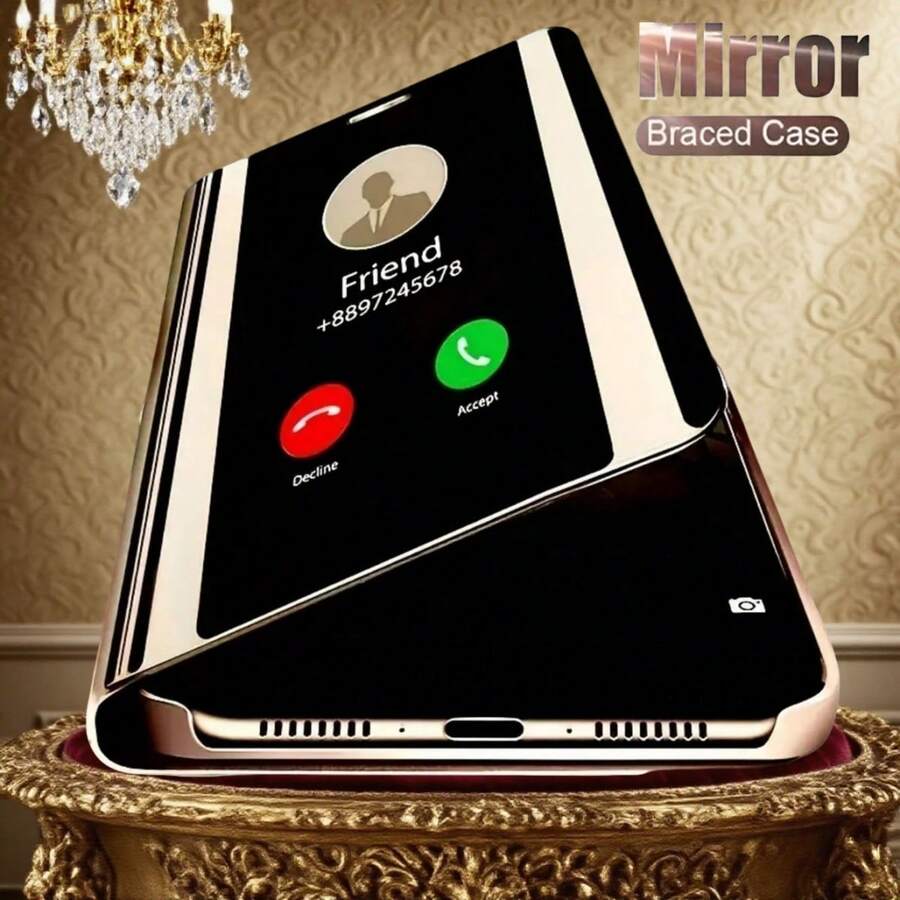 Hadaasi 1 chiếc ốp lưng điện thoại giả da cao cấp màu vàng ánh kim có chân đế thông minh, tương thích với Samsung Galaxy S26 Ultra/S26 Plus/S26/S25 Ultra, S25 Plus, S25, S25 Edge, S25 FE, S24 Ultra, S24 Plus, S24 FE, S24, S23 Ultra, S23 Plus, S23 FE, A57/A56/A36/A26/A17/A07 và Honor 400/400 Pro/400 Lite và 17e/17 Pro/17 Pro Max/Air/17/16e/15 Plus, phiên bản quốc tế, không phải phiên bản nội địa.
