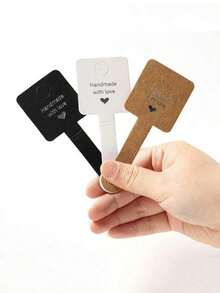 100pcs Jewelry Packaging Cards, Self-Adhesive Bracelet Ring Packaging Cards