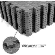 LÍMITE-MX Tapete para Ejercicio con Cuadros de Entrelazado de Espuma EVA, Tapete para Crossfit,Color Negro 12 Piezas de 30 x 30, Espesor de 12mm. - Gris - Ver 7