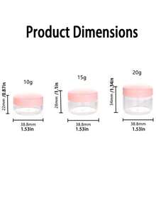 1/3/5/10 piezas Tarros de crema transparentes mini con tapas negras, envases de muestra de maquillaje pequeños, frascos de cosméticos de plástico vacíos transparentes, botellas de muestra transparentes para sombras de ojos, bálsamo labial, esenciales de viaje, frascos de muestra de cosméticos, mini botellas, adecuados para crema de tocador 10/15/25g, botellas envasadas, artículos del hogar, botellas de muestra de cosméticos, envases de viaje, portátil - Negro - Ver 3