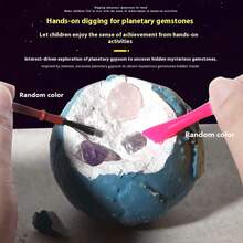 1pc Educational Dig Gem Archaeology Dig Planets Treasure Dig Plaster Planets Exploration Dig Archaeology 8 Planets Solar System Blind Box Dig Treasure Handmade Treasure Hunt Birthday Gift - Christmas Gift - Halloween Gift - Perfect Gift - Gift (Accessory Color Random) - Multicolor - View 6