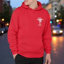 Sudadera Hoodie All Saints Under the Ground Unisex con Capucha - Rojo - Ver 2