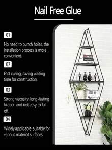 2pcs Super Strong No-Nail Adhesive, Suitable For Home Decor, Wood, Ceramic, Fast Drying Glue, Waterproof, No Drilling Required, Holds Heavy Items, Replaces Nails And Drilling, Won't Damage Walls, Easy Installation, Solves Issues Of Crooked Placement, Injury, And Cracked Tiles