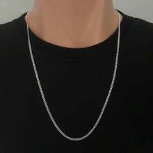 Men's Grumet Necklace Cord 2mm 925 Silver Plated 50cm 60cm70cm 80cm - Bạc - Xem 6
