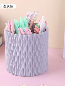 1pc-360 Rotating Student Desktop Pencil Holder Storage Case