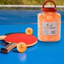 BREEZEE MARKET Set De Pelotas de Pong, Tenis De Mesa, Tamaño Profesional 60 Piezas 5 Estrellas 40 mm, Alto Rendimiento Y Tecnología en Rebote Óptimo, Calidad y Durabilidad - Naranja - Ver 5