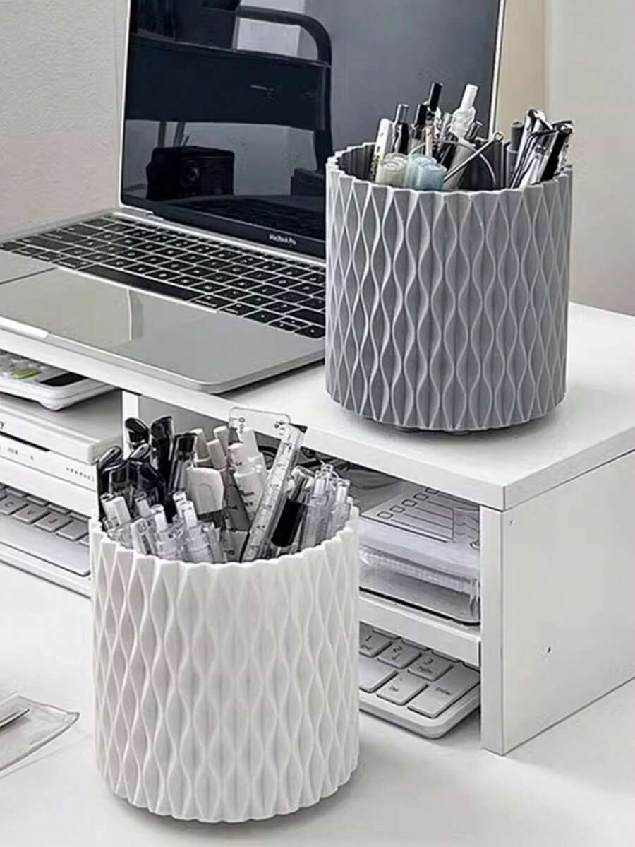 1pc-360 Rotating Student Desktop Pencil Holder Storage Case