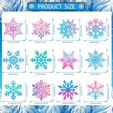12pcs Christmas Ice And Snow Party Decoration Spiral Pendant Party Packs, Winter Ice And Snow Pendant Hanging Card Snowflake Party Decoration Used