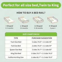 3-Piece King Size Bed Rail Toddlers - Adjustable Bed Rail Guard, Kids Safety Bed Rail King Size Bed (78.X78.X74.8-) - Grey - View 1