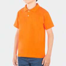 Young Boys Polo Shirts - Orange - View 5
