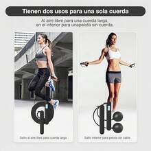 Garselay Cuerda para Saltar,comba,Contador Digital Velocidad para Saltar, Contador de Cuerdas para Entrenamiento, Cuerda de Saltarde Conteo de Pérdida de Peso Deportiva para Niños/Adultos - Negro - Ver 12
