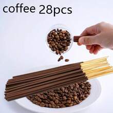 28/92/133/228支香薰咖啡香棒，高品质22厘米咖啡豆香竹香棒，适用于万圣节、圣诞节、瑜伽馆、家居香氛、办公室必备 - 彩色 - 查看 7