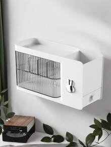 Drehbarer Wandhalter Aufbewahrungsbox für Kabel, Kosmetik und mehr