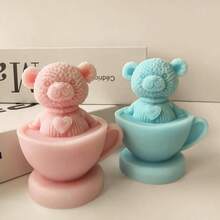 Flower Petal Cylinder Candle Mold - Resin Casting Silicone Molds Home Decor Candle Making Wave Mold