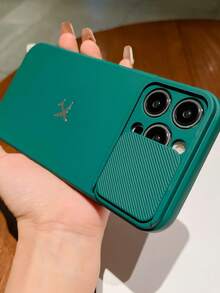 Funda protectora de teléfono con logo de avión de metal a la moda, resistente a caídas, adecuada para iPhone11/12/13/14/15/16 PROMAX - Verde - Ver 2