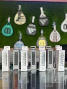 Revora - Grip Padel Ergonómico Silicón Diseño Hexagonal Agarre Control Precisión Antideslizante Reduce Vibración y Fatiga Soporte Codo de tenista Overgrip para Pala Paddle Pickleball Tenis Raqueta - Negro - Ver 4