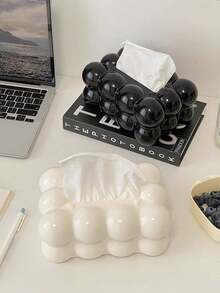1pc Large Size Living Room Table Light Luxury Home Table Table Table Desktop Paper Box Spring Paper Box Cloud Tissue Box - Multicolor - View 2