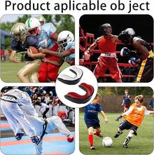 Slzhds 2 Pcs Protector Bucal Deportivo para Adultos, Protector Bucal Deportivo Para Jóvenes, Protectores Bucales Resistentes a los Impactos para Deportes de Contacto Rugby Hockey Boxeo (Rojo, Blanco) - Rojo, Blanco - Ver 2