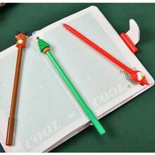 Stylos thématiques de Noël neutres pour étudiants - Fournitures scolaires mignonnes et créatives, cadeaux de fête parfaits