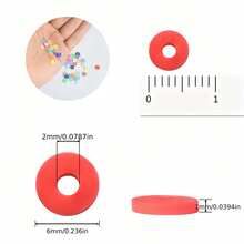 60 Strands 24000pcs 6mm Flat Round Polymer Clay Heishi Beads, Vibrant Colors, DIY Handmade Bracelet Necklace Jewelry Making Craft Supplies, Soft Clay Material, Art & Craft Beading Supplies