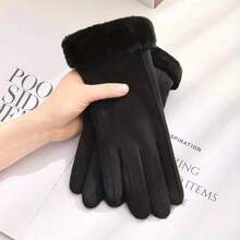 Women's Warm Insulated Winter Gloves With Touchscreen Capability - Windproof And Thermal, Soft Thermal Lined, Beige/Black/White/Gray/Brown - Suitable For Skiing, Cycling, Driving, Outdoor Activities - Machine Washable, Comfortable, Compatible With Touchscreen Devices, Thermal Lined For Warmth, Ergonomic Design, Essential For Autumn/Winter, Available In Multiple Colors - Multicolor - View 6