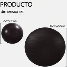 Pelota Pilates Incluye Pelota Yoga Grande de y Pilates Mini Ball de,Pelota para Embarazadas Antideslizante y Antichoque,Pelotas para Ejercicio chica Antipinchazos para Deportes,Fitness - Negro - Ver 2
