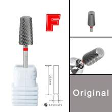 Foret de fraisage en carbure de tungstène en acier de original RolinStar 6,6 grande forme trapézoïdale supérieure arrondie pour manucure