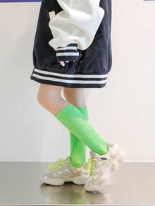 1双儿童袜子，糖果色中筒袜，男女童均适用，春夏款 - 彩色 - 查看 10
