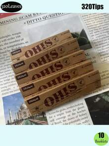 768 fogli di cartine per sigarette + 768 filtri monouso/1 scatola 110mm 32 fogli + 32 fogli/libretto filtri monouso + accessori per arrotolare a mano - cartine non candeggiati - carta gommata naturale araba - cartine 110MM - carta per sigarette classica extra sottile che brucia in modo uniforme. Regali di Natale, regali di Ognissanti, vari regali di compleanno.