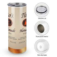 20oz - Tumbler Or Bluetooth Tumbler - Tito's Inspired 20oz Stainless Steel Insulated Cup - Nhiều màu - Xem 4