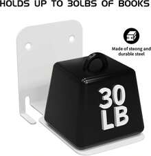 Invisible Bookshelf, Hidden Floating Shelf, Wall Hanging Book Storage Shelf, Wall Decoration, Aesthetic Room Decoration, Living Room, Study, Office, Bedroom Storage And Organization Room Decor - 白色 - 查看 5