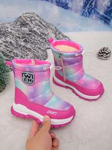 Warme Stiefel für Kleinkind Mädchen Winterstiefel Kinderschuhe Regenstiefel wasserdicht für Outdoor