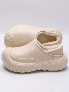 Zapatos casuales impermeables y con forro térmico para uso unisex, anti-suciedad, con suela antideslizante y cálida para interior/exterior, para otoño/invierno