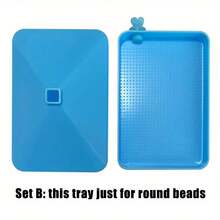 3 合 1 钻石画托盘带漏斗储物盒和盖子 - 钻石画工艺收纳盒，防溢设计和四边形托盘，适用于 DIY 钻石艺术用品 - 钻石画爱好者的理想礼物，钻石画储物托盘，钻石艺术画配件 - 彩色 - 查看 6