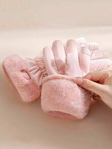 Women Winter Gloves Thermal Lined Waterproof Anti-Wind Touchscreen Motorcycle Riding Gloves, 2025 New - Multicolor - View 10