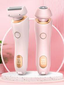 Electric Razors Shaver For Women, 2-IN-1 Women Electric Razor For Leg Arm Face Pubic Area, Cordless Bikini Trimmer Hair Removal For Women With Detachable Head, Painless,Wet & Dry ,Portable Battery-Operated Electric Shaver Epilator & Eyebrow Trimmer For Women - Miniature Facial Hair Removal Device For Face And Body Portable Hair Trimmer Electric Epilator Eyebrow Shaping Tool, Mini Facial Hair Remover, Face Shaver For Women