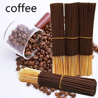 28/92/133/228pcs Aromatic Coffee Incense Sticks, High Quality 22CM Coffee Bean Scented Bamboo Incense Sticks, Suitable For Halloween, Christmas, Yoga Studio, Home Fragrance, Office Essential
