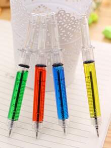 Random Color Creative Syringe Shaped Ballpoint Pen, Student & Office Supplies