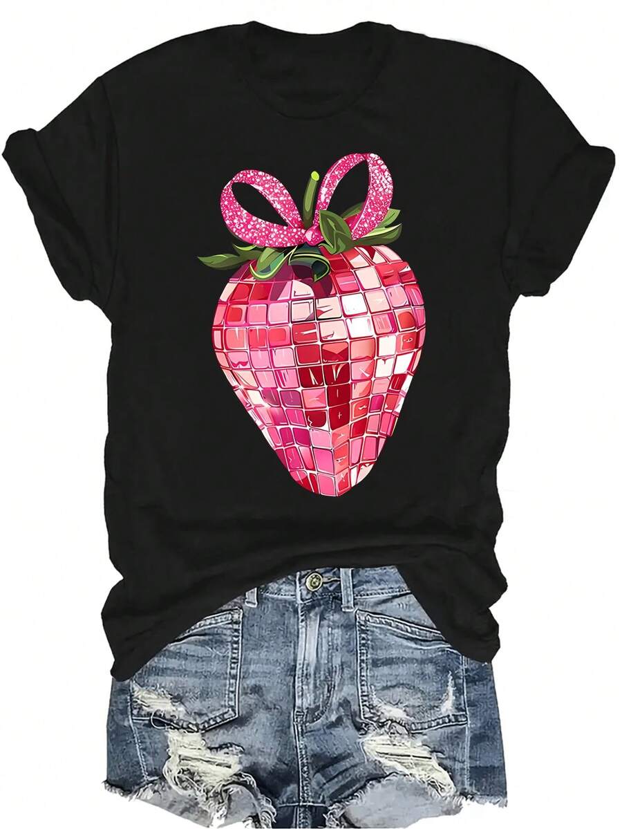 Women T-Shirts - 黑色 - 查看 1