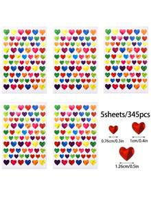 690pcs Rainbow Heart Holographic Stickers, Valentine's Day Gift Decorative Stickers, Shiny Holographic Stickers, Glitter Foil Stickers Suitable For Reward Charts And DIY Decoration, Reward Charts, Student Planners - Multicolor - View 12