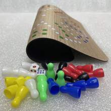 1PC Board Game 6 And 4 Players Gifts Board Game Set Plastic Flying Chess With Rubber Pad Chessboard For Friends Family Game Adults Party Ludo