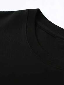 Anti Social Club Spider Graphic Print Cropped T-Shirts For Boys And Girls Men, Women All Ages Family T-Shirt Letter New Streetwear Clothing Harajuku T-Shirt Cotton Half Sleeve Tee, Y2K Style Casual Cotton Classic Crewneck Design Tee - 黑色 - 查看 5